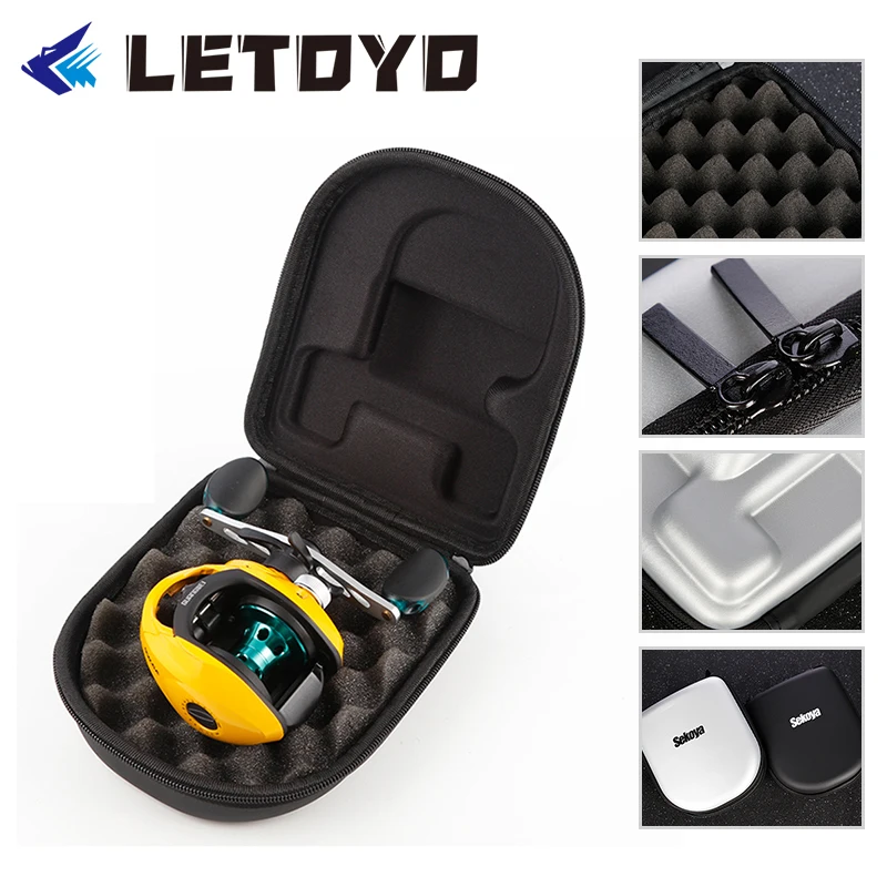 

Letoyo Portable EVA Waterprof Cover Protective Case Baitcasting Drum Fishing Reel Bag Hard Shell Fishing Tackle Storage L/RHand