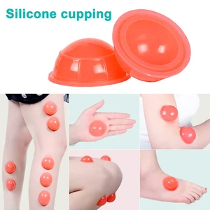 Hot 1Pcs/5Pcs Silicone Cupping Device Massager Vacuum Body Cups Back Body Massage Health Care Tools 