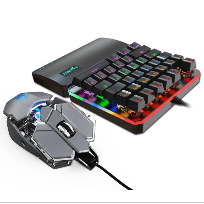 Набор мышей и клавиатуры с радусветильник кой RGB клавиатура для одной руки