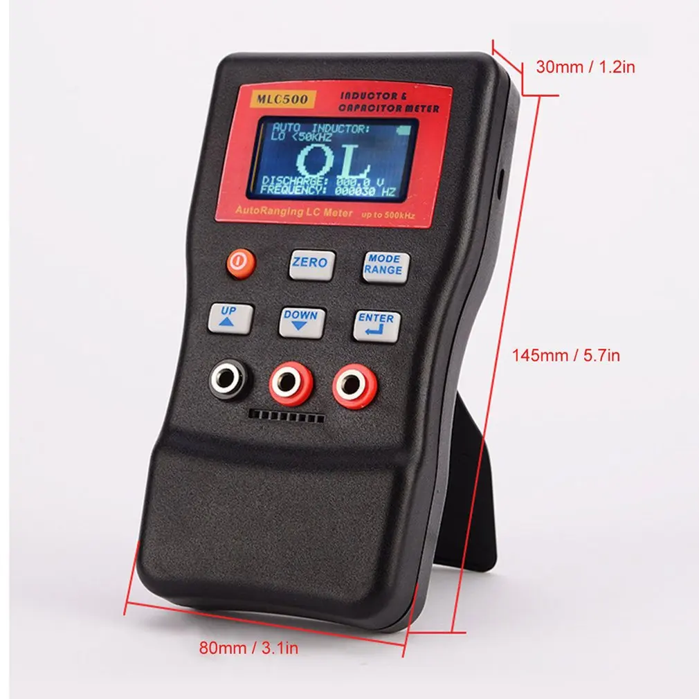 

MLC-500 High Precision Auto Ranging LC Meter Professional Capacitance Inductance Table 500 KHz Capacitance Meter Multimeter