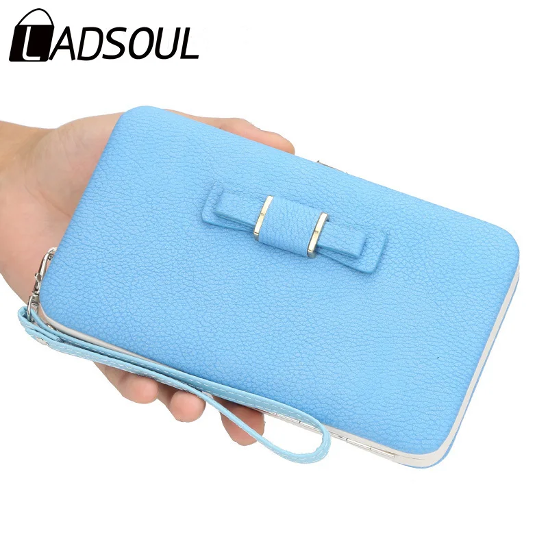 Женский кошелек LADSOUL для монет сумка телефона с бантом Многофункциональный