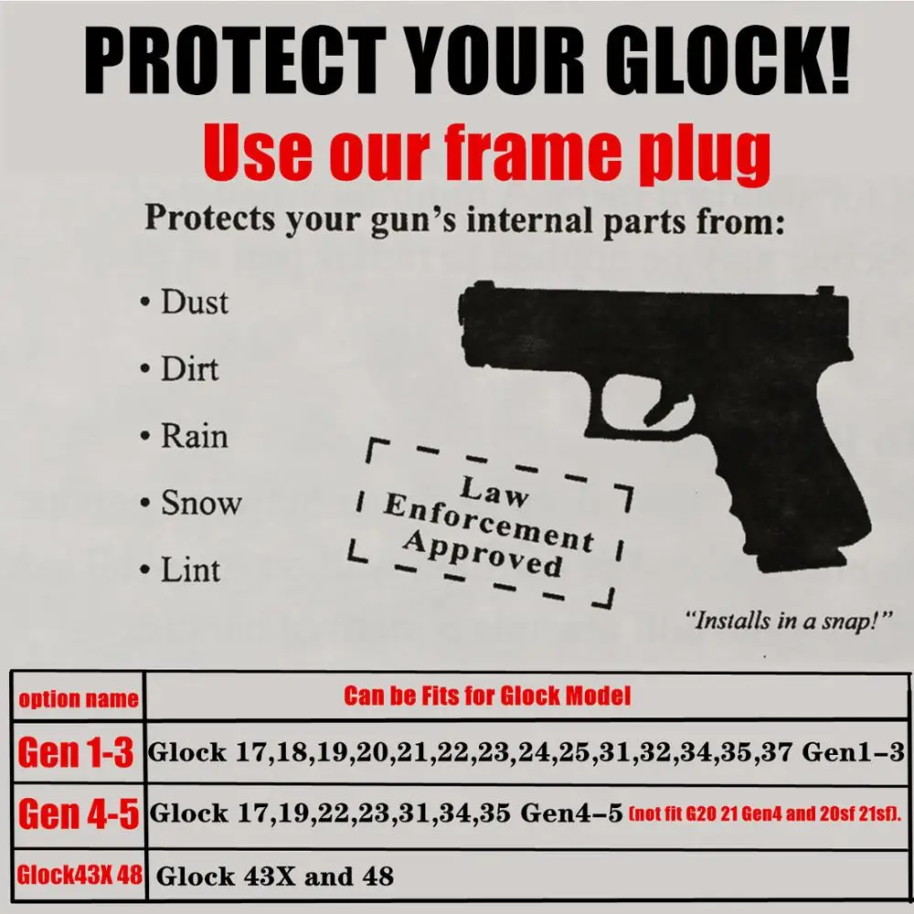 Держатель для пистолета Glock 17 19 20 21 23 25 43X 9 мм|Аксессуары охотничьих ружей| |
