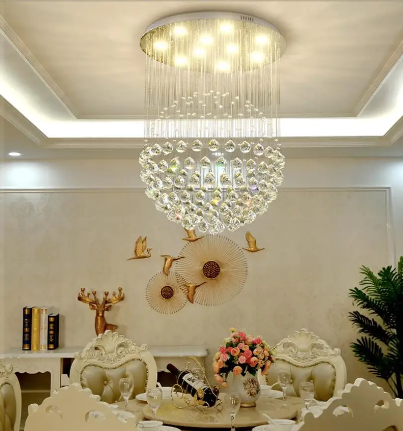 2020 светодиодная хрустальная люстра Современные светодиодные люстры потолочные