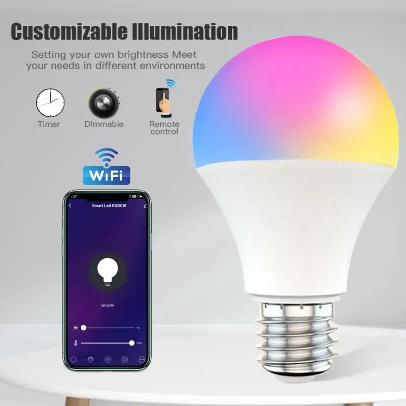 Tuya/приложение Smart Life интеллектуальная беспроводная (Wi-Fi) затемнения светильник