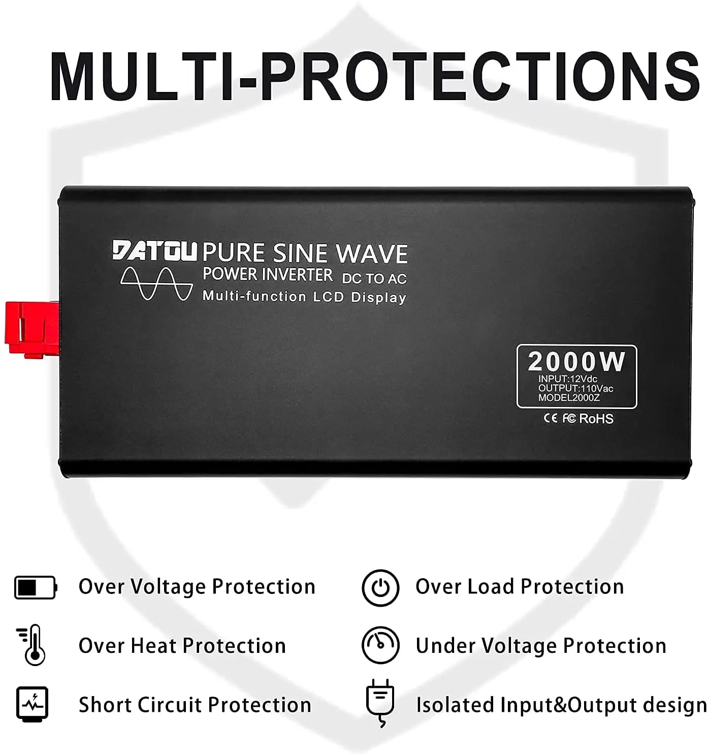 Инвертор мощности DATOUBOSS 2000 Вт пиковый инвертор немодулированного