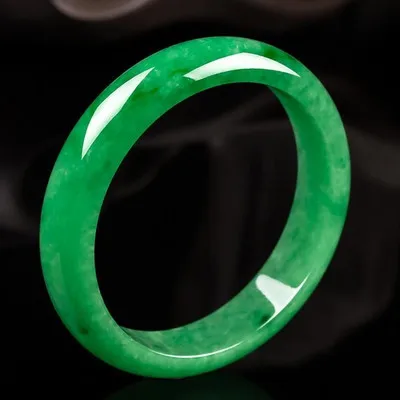 

Zheru jewelry natural Burmese jade 54-64mm green bracelet, elegant princess jewelry, best gift for mother and girlfriend