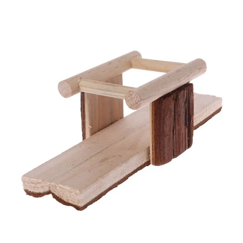 

Pet Hamster Rabbit Wooden Seesaw Natural Living Climbing Platform