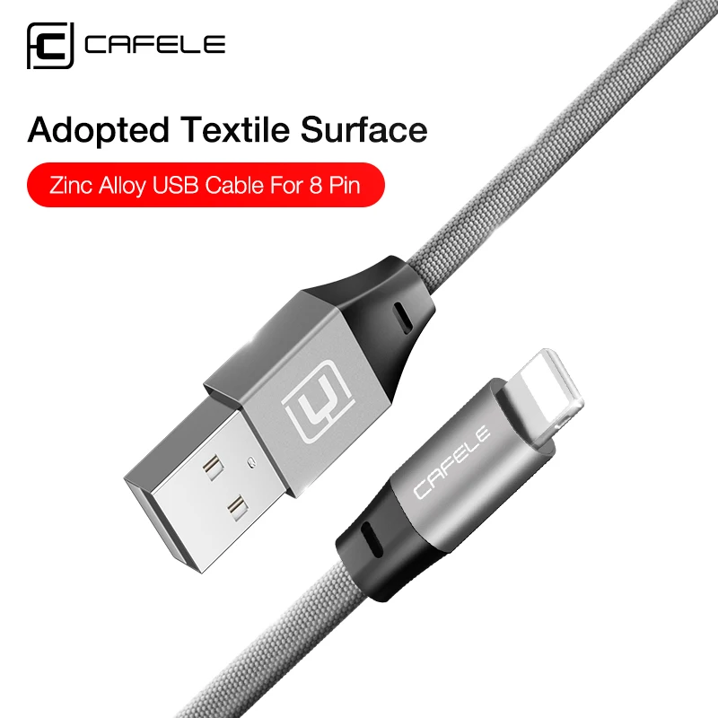 USB-кабель CAFELE для iPhone 11 Pro Max XR XS X 8 7 6 Plus 5S зарядный кабель синхронизации данных из