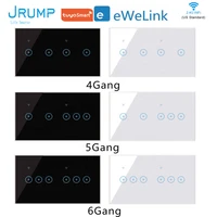 jrump 4gang 5gang 6gang wifi smart touch switch voice control switch intelligent wall switch work with alexa echo google home