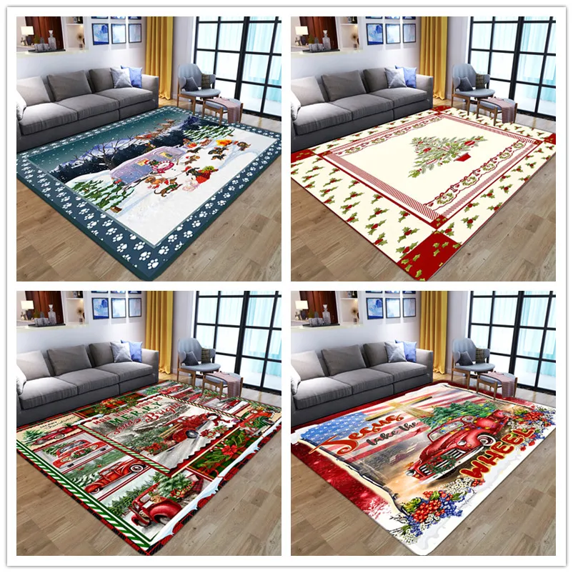 

Snow scene printed large carpets home bedroom decoration Carpet living room non-slip floor mat soft child crawling play area rug