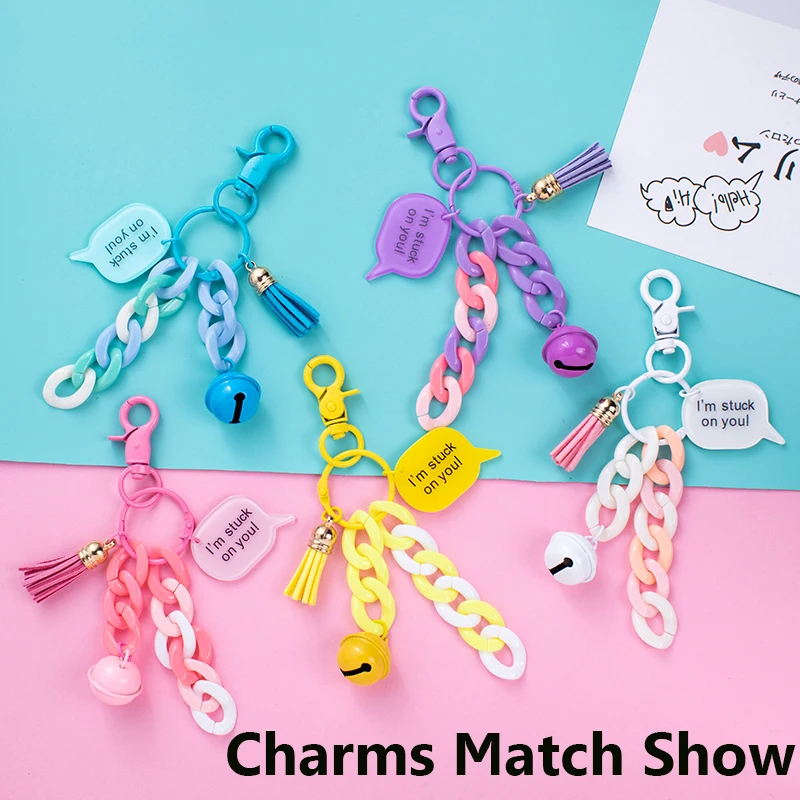 20 шт./лот 26 цветов винтажная кожаная металлическая крышка мини-кисточка брелок