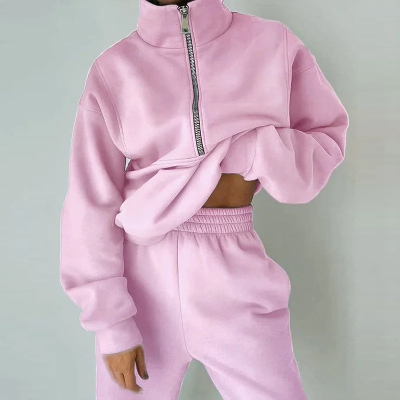 Женский флисовый комплект из двух предметов осенне-зимний женский спортивный
