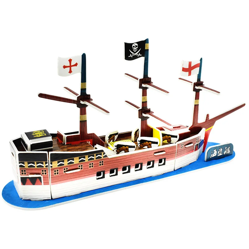 Бумажная модель 3D пазл головоломка Монтессори детское хобби изучение науки