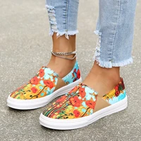 summer women loafers new slip on leopard print lady casual shoes fashion patchwork comfortable flat female canvas shoes