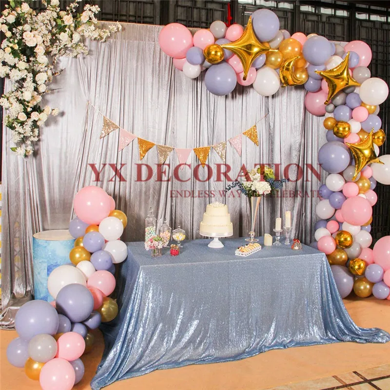 Скатерть с блестками круглая и Прямоугольная для свадьбы украшение вечерние