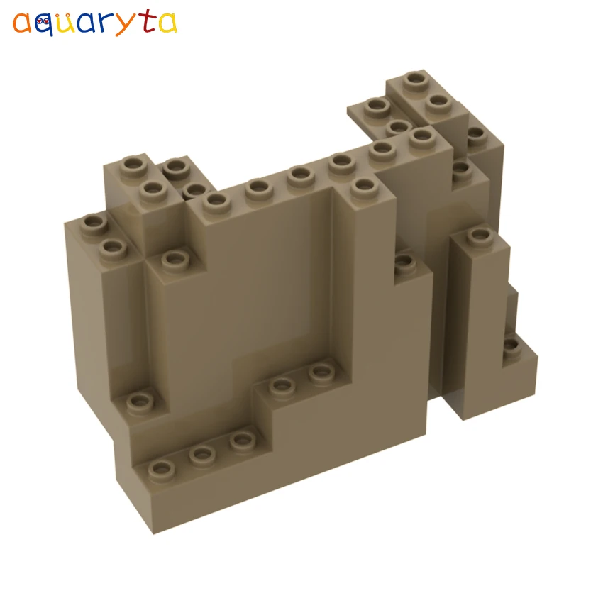 Детали для строительных блоков Aquaryta, 2 шт., горная серия, каменная панель, прямоугольная, 4x10x6, совместимые с 6082, сборки «сделай сам», игрушки для детей