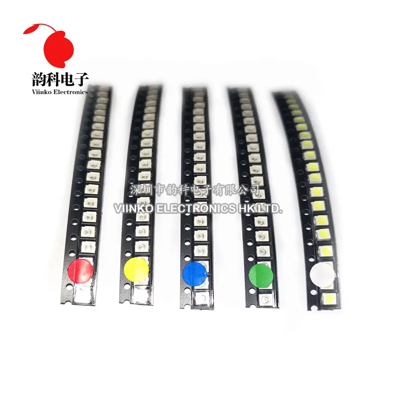100 шт. 0402 0603 0805 1206 1210 3528 5050 SMD светодиоды красный желтый зеленый Белый Синий