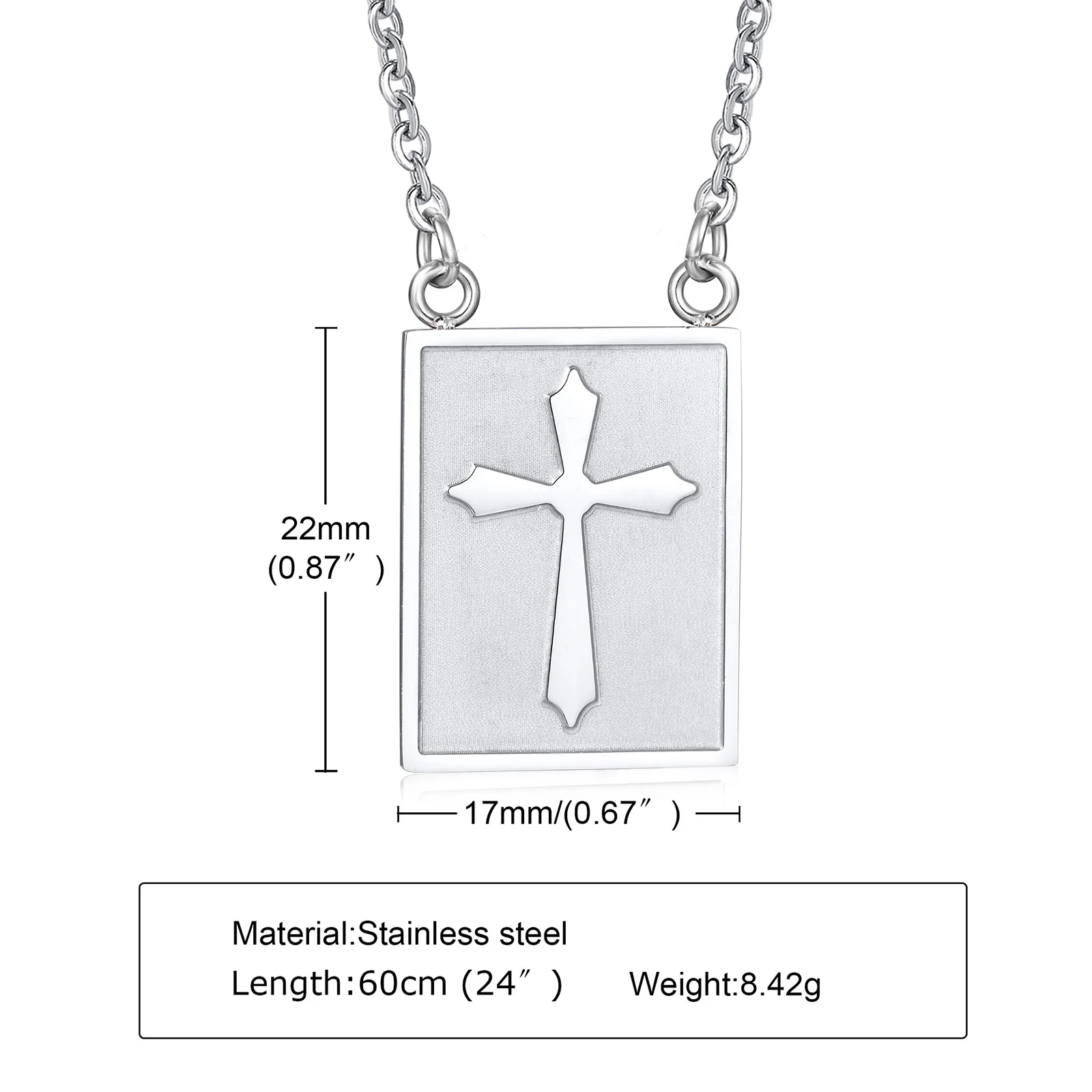 Преданное Scapular ожерелье популярные мужские ожерелья мини Крест Тег медаль