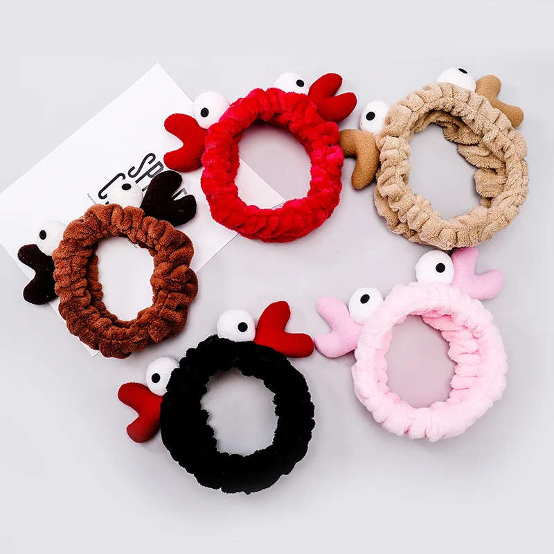 

New Cute Crab Hair Clip Korean Style Hairband Women Face Wash Makeup Headband Female Kawaii Accessories