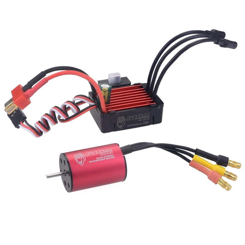 

SURPASS HOBBY KK водонепроницаемый бесщеточный двигатель ESC 2030 4500KV 2S с 25A ESC для 1/20 1/18 GTR Lexus RC гоночный автомобиль
