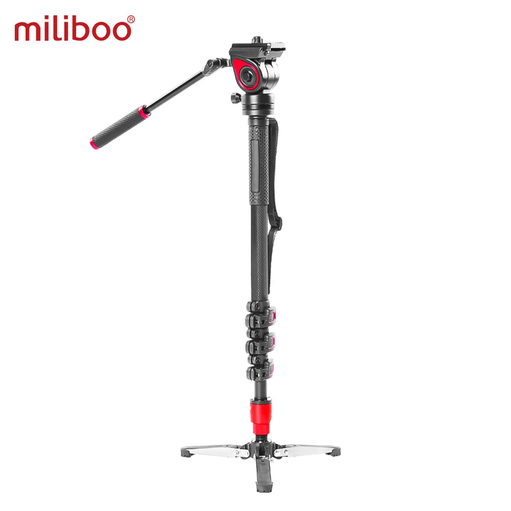 

Miliboo Carbon Fiber Monopod 4kg Load Capacity Max. Height 144cm with Detachable Tripod for DSLR Cameras Smartphone Photography