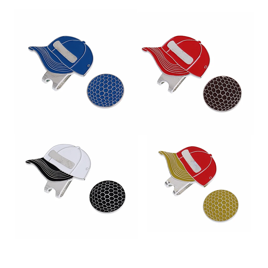 

Golf Cap Pattern Alloy Golf Hat Clip with Golf Accessories Magnetic