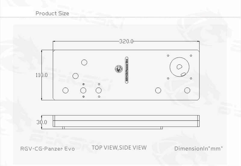 Акриловый бак BYKSKI для использования в COUGAR Panzer Evo чехол компьютера/3PIN 5V/Combo DDC насос