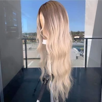 ombre blonde lace front wig human hair 13x4 long straight transparent lace frontal wigs for women brazilian hair wigs preplucked