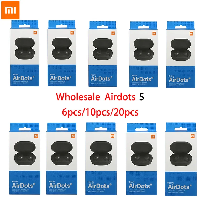 

20 шт. Xiaomi Redmi Airdots S Pro 2 Наушники-вкладыши Mi Tws беспроводные наушники Bluetooth управление ИИ игровая гарнитура с микрофоном