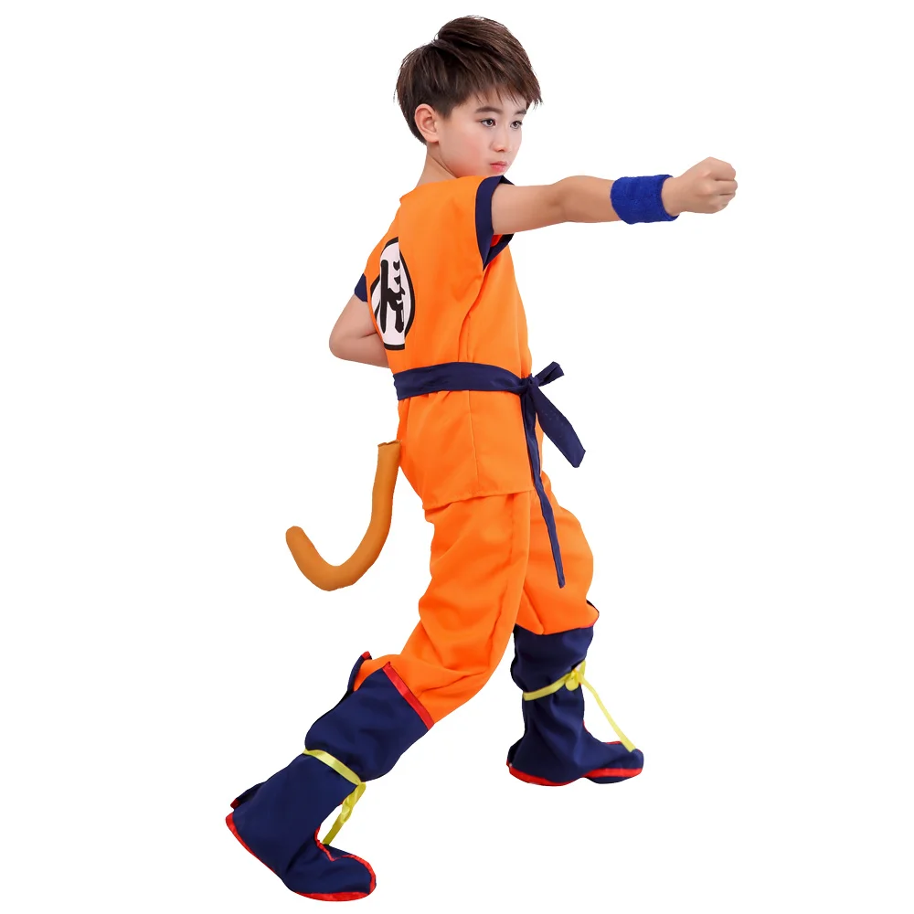 Детский карнавал Z Son Goku Аниме косплей костюмы Гоку солнце маскарадное платье