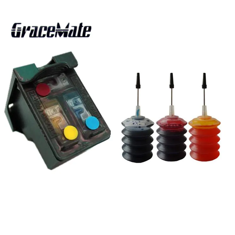 Цветной многоразовый чернильный картридж GraceMate совместимый с чернилами HP 301 301XL