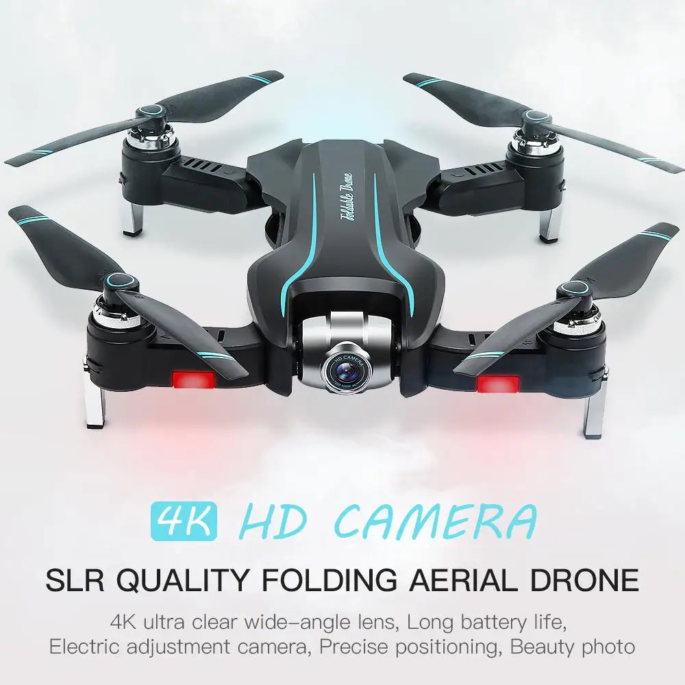 Дрон S17 с камерой 4k HD GPS Wi Fi FPV 1080P|Радиоуправляемые вертолеты| |
