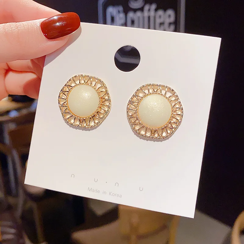 

2021 New S925 Silvers Exquisite Circle Fashion Earrings Female Retro Mesh Boho Jewellery for Women