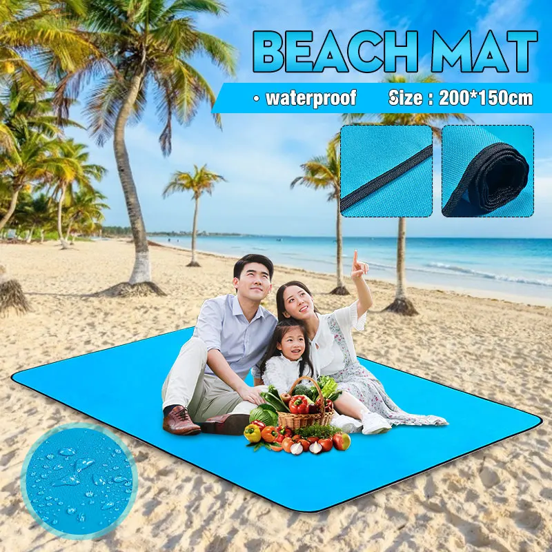 

Thicken Oxford cloth 600D Pocket Beach Picnic Sand Mat Waterproof Blanket Camping Outdoor Camping Tent Folding Bedding 150x200cm