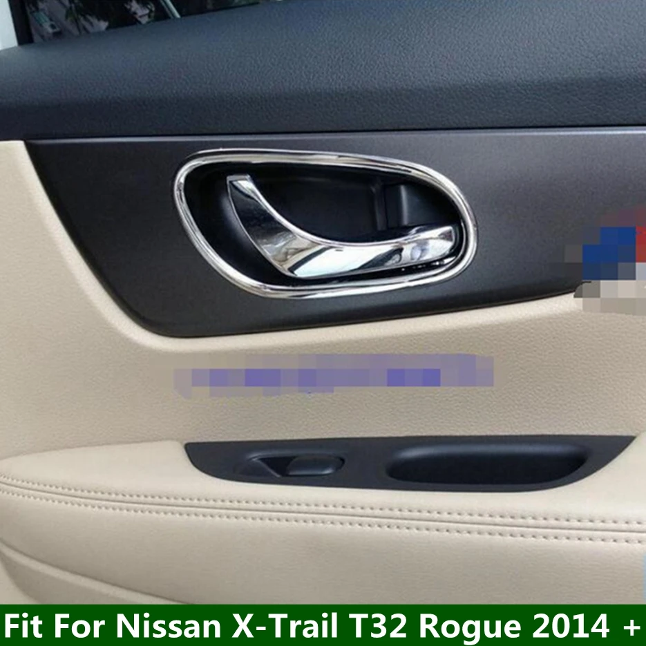 

Lapetus Interior Refit Kit Fit For Nissan X-Trail T32 Rogue 2014 - 2020 Chrome Inner Door Handle Bowl Decoration Cover Trim