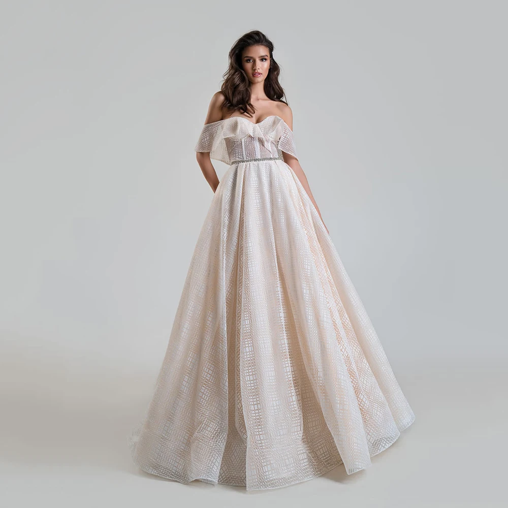 

Boho Vestido De Novia 2021 Bohemian Sweetheart Off Shoulder Simple A Line Wedding Dresses Bridal Gown Robe Skirt Of Woman