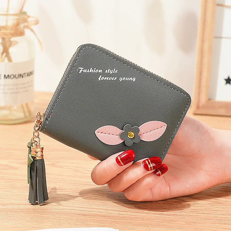 2019 маленький свежий короткий женский кошелек новая Корейская версия простой с