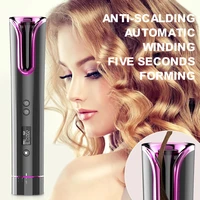 4 heating modes cordless hair curler portable automatic curling wand rechargeable quick hair curling led screen for hair curling