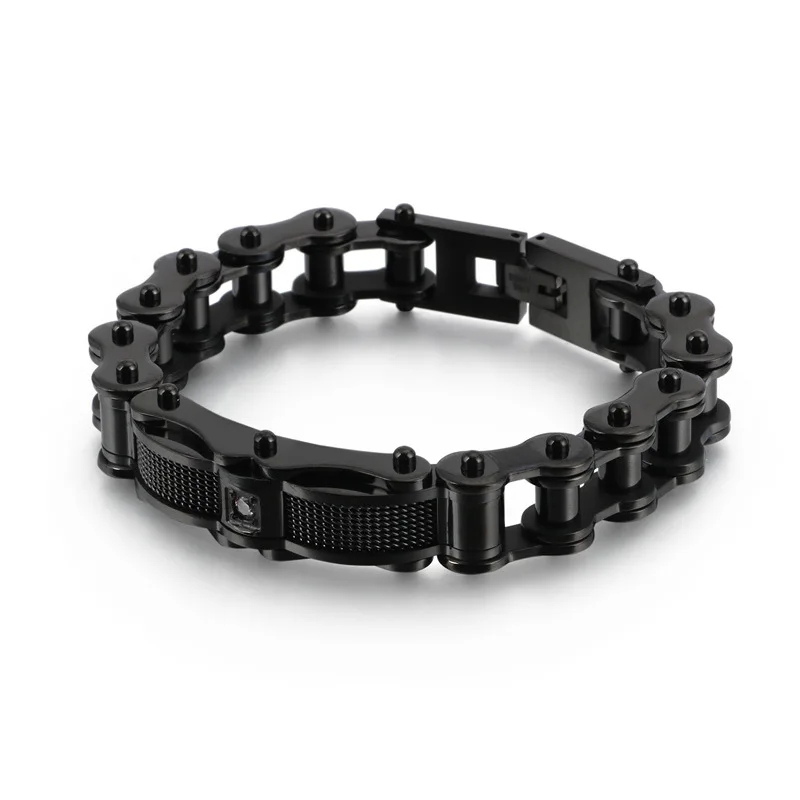 

Hot selling bracelet stainless steel men's bracelet rock personality locomotive chain creative jewelry