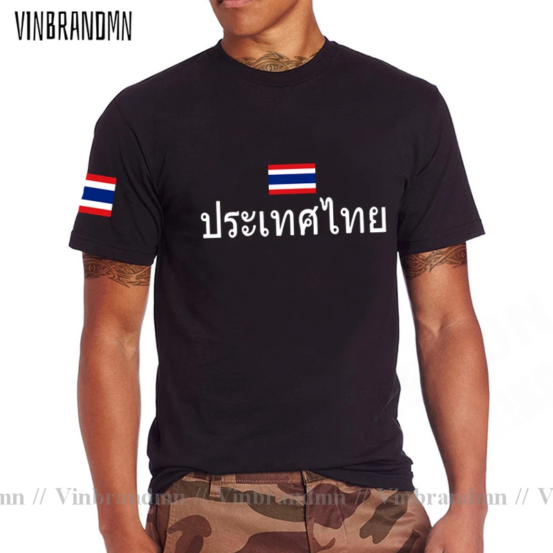Мужские футболки из Таиланда с надписью сборной нации хлопковая футболка