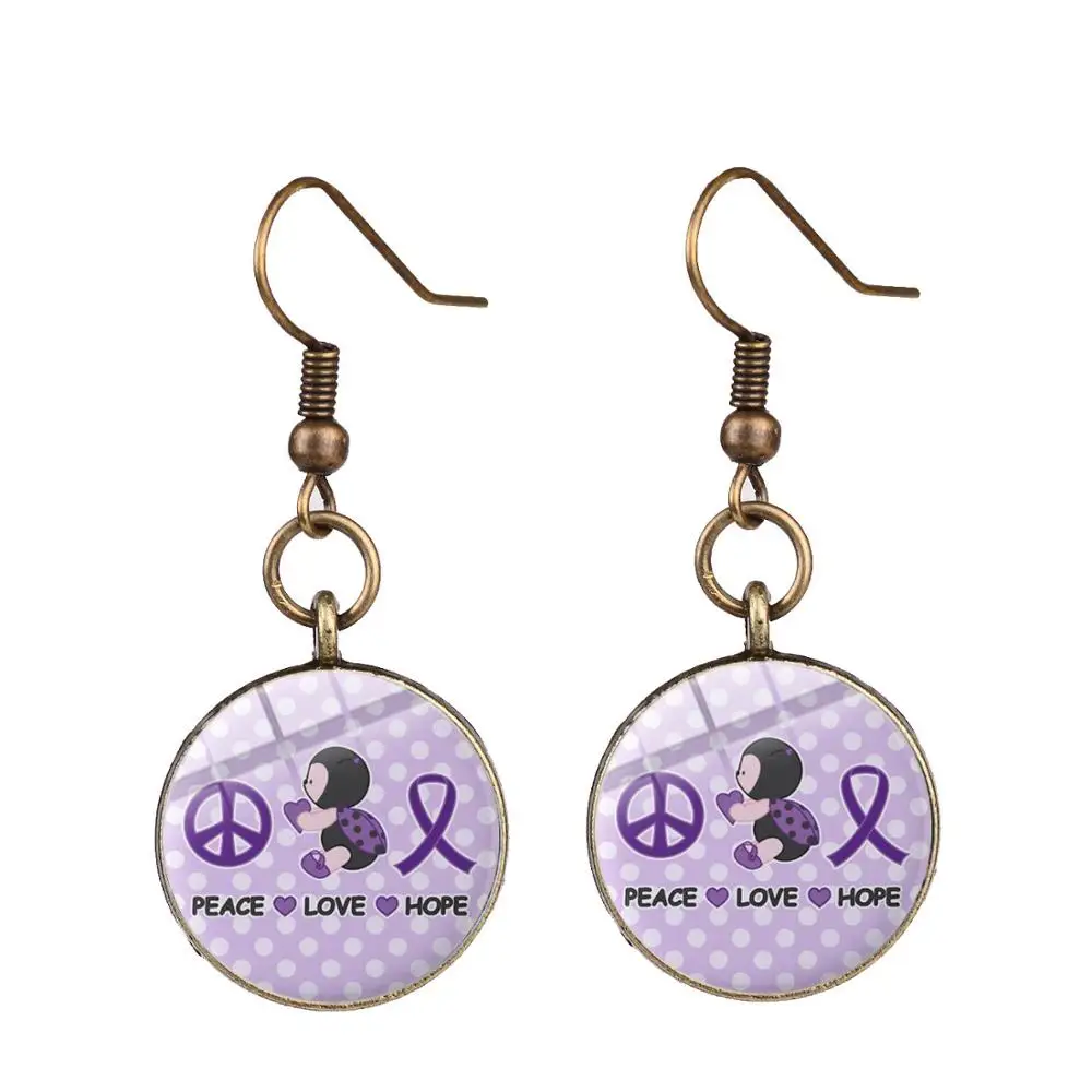 Серьги с изображением фибромилгии Я часть лечения висячие серьги совы бабочки