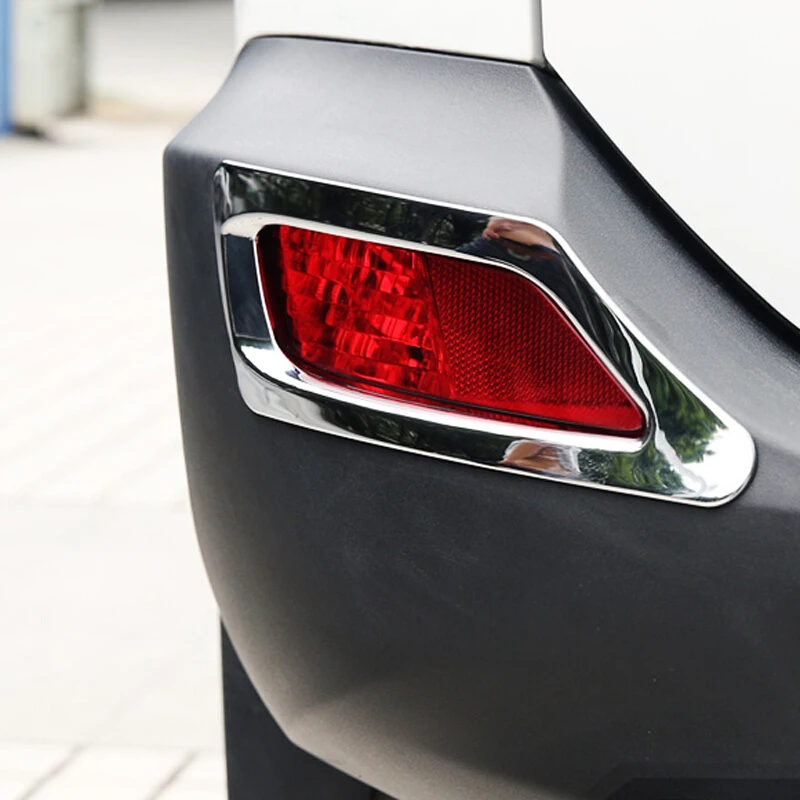 

For Toyota RAV4 2014 2015 ABS Chrome Rear Car rear fog lampshade frame cover Trim sticker Car-styling Accessories 2pcs