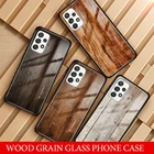 Чехол для телефона из закаленного стекла для Samsung Galaxy A52 A72 A32 A42 A12 A02S, защитный чехол с текстурой древесины для galaxy a52 a 52, чехол