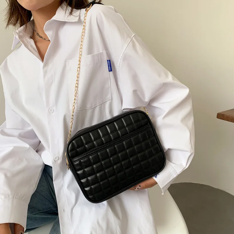 aliwood New Designer Women Bags Diamond Chain Crossbody Bags MIni Flap PU Leather Females Shoulder Messenger Bag Handbags Bolsas