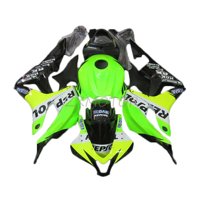 

Пластиковые обтекатели для Honda CBR600RR F5 2007 2008, Обтекатели краски на заказ cbr600rr f5 07 CBR 600 RR 08 зеленые желто-черные Обтекатели ZX19