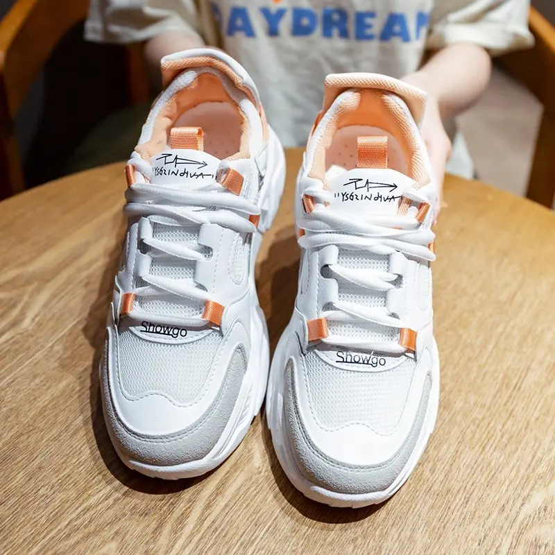 Для женщин на не сужающемся книзу массивном кроссовки высокой платформе 5 см