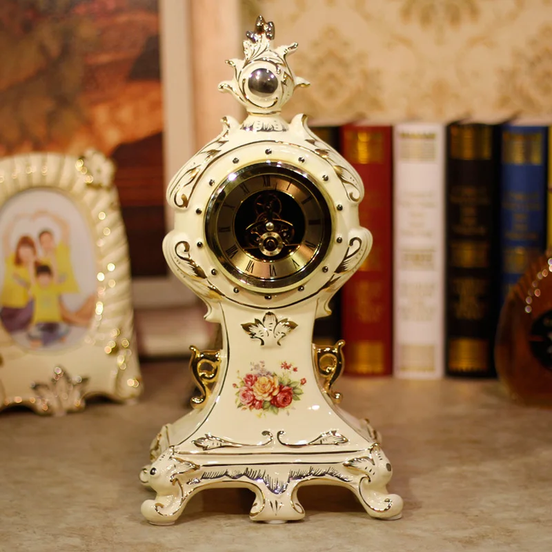 

GY European-Style Desktop Clock Living Room Clock Decoration Clock Desktop Pendulum Clock Desk Clock Creative Display