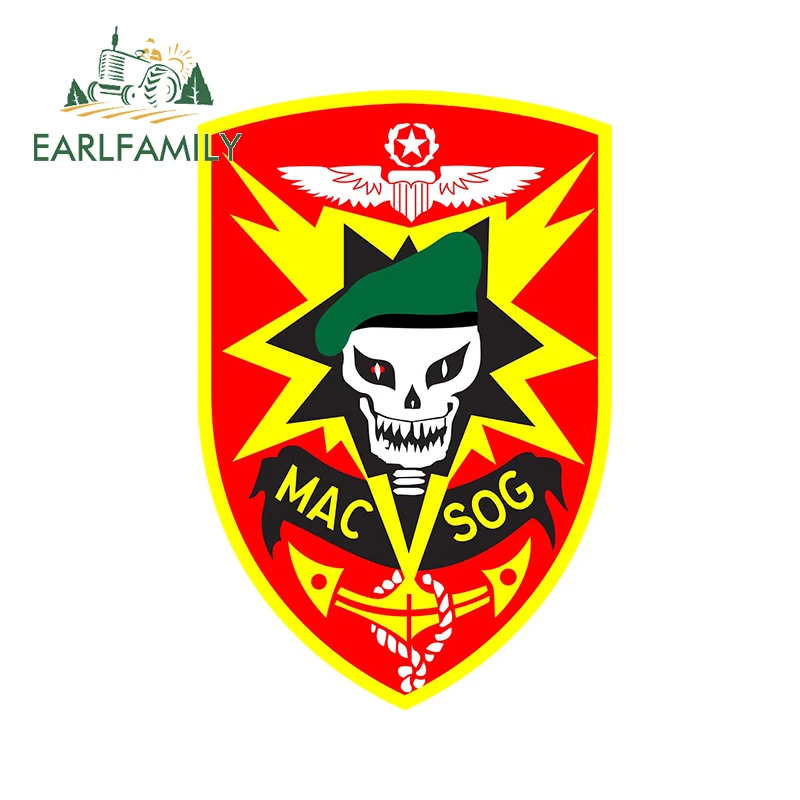 Стикеры EARLFAMILY для автомобиля MACV SOG 13 см x 9 крутые наклейки шлема скейтборда