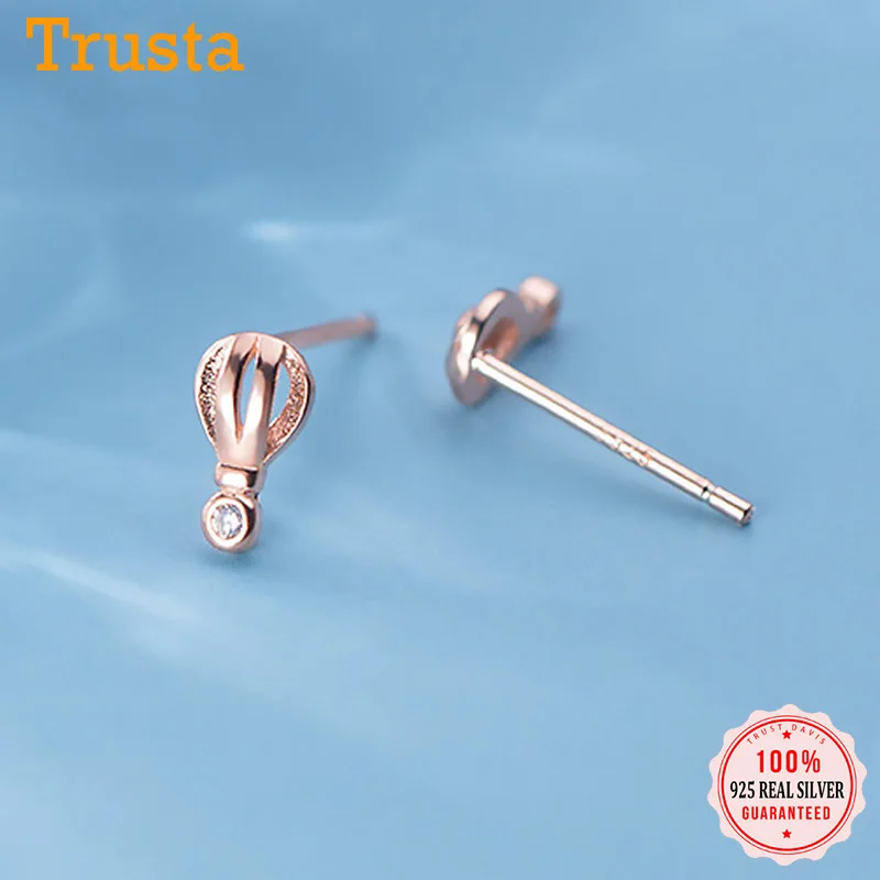 Женские серьги-гвоздики из серебра 925 пробы с воздушным шаром | Украшения и