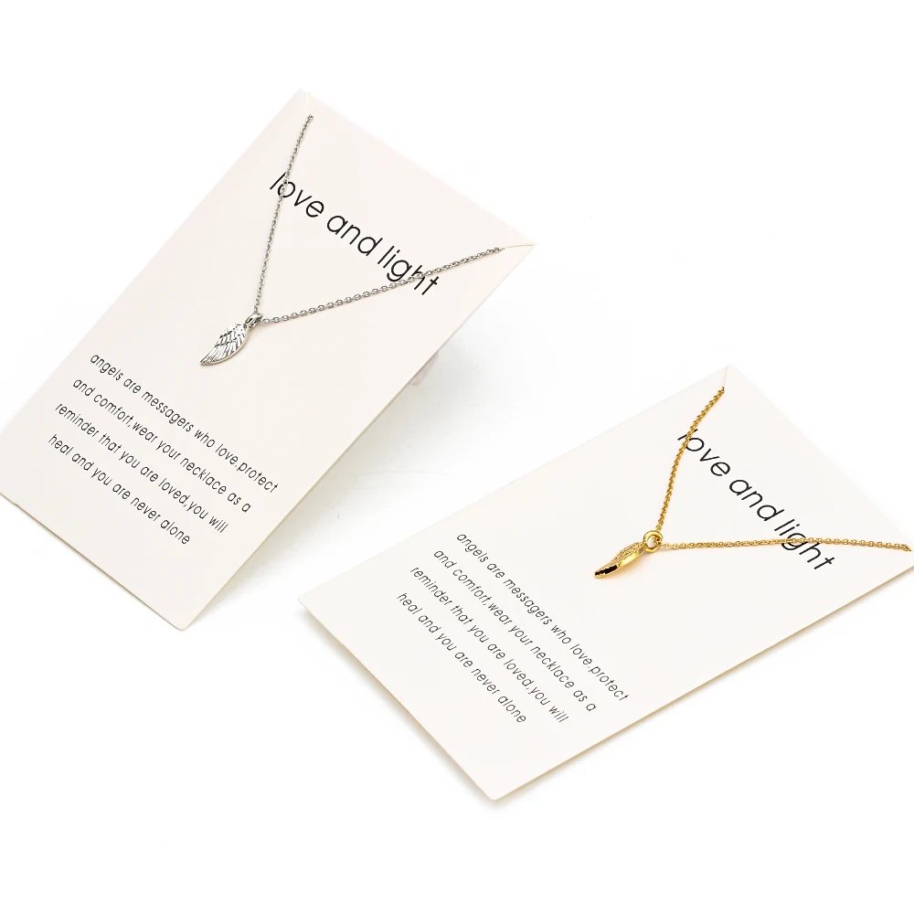 Минималистичный чокер с крыльями ангела колье серебряного цвета пожеланиями